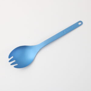 チタン先割れスプーンブルー