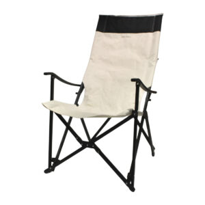 AND DECO アウトドアリクライニングチェア  A：美品  ホワイトトープ テーブル・チェア