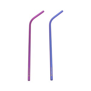 スノーピーク チタンストロー 2本セット ピンク＆パープル FES-222-2 A：美品  テーブルウェア