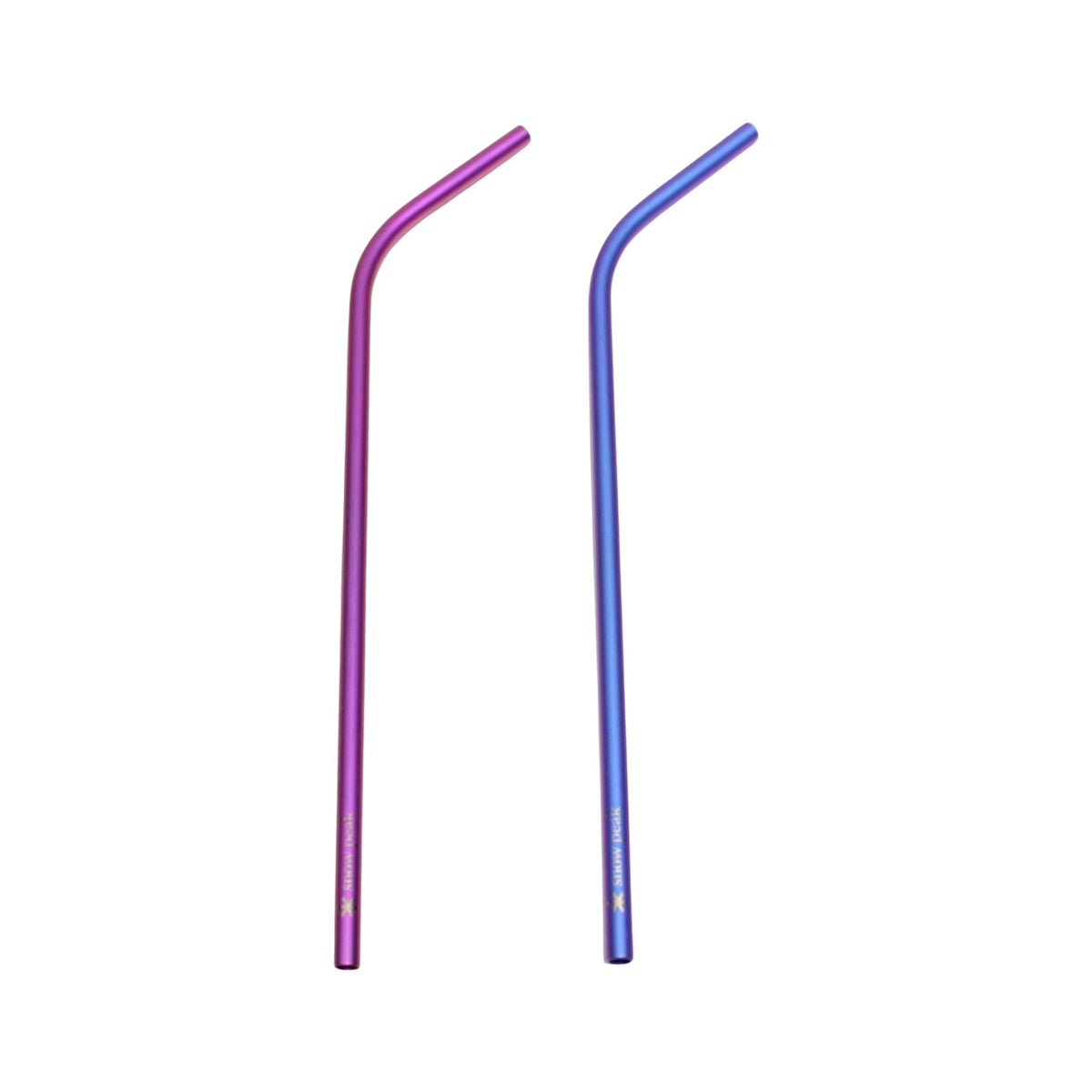 スノーピーク チタンストロー 2本セット ピンク&パープル FES-222-2 A:美品 テーブルウェア