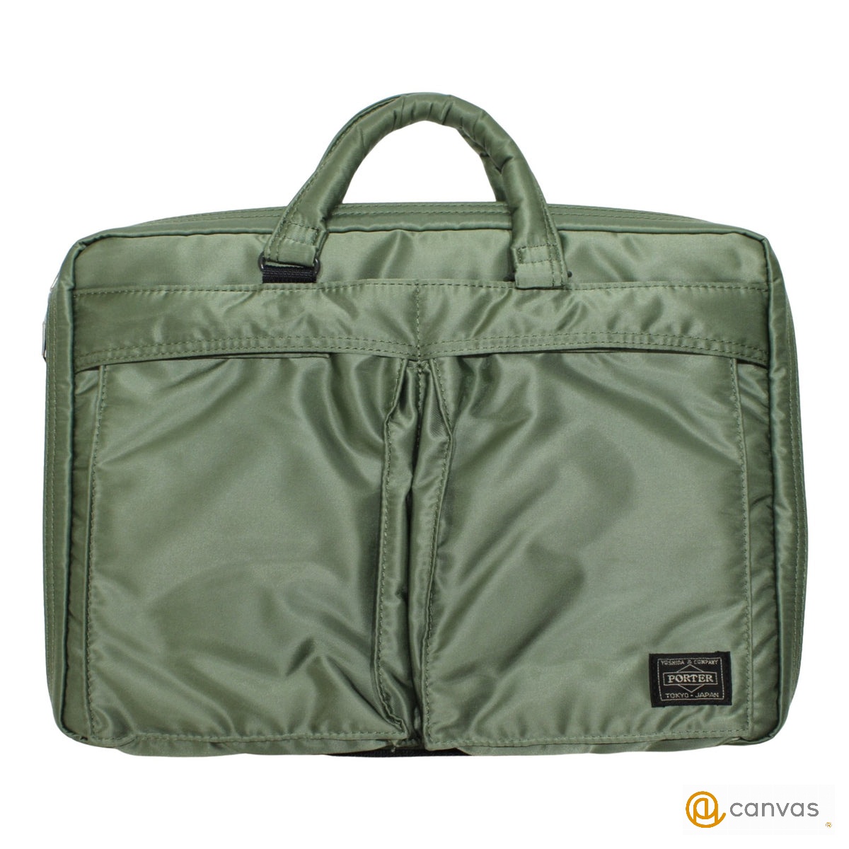 ポーター PX TANKER OPERATOR BAG 13/ブリーフケース 376-26815 A：美品  セージグリーン バッグ・リュック ユニセックス
