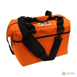 エーオークーラー クーラーバッグ 24パックキャンバス  B：ダメージ小  オレンジ クーラーボックス