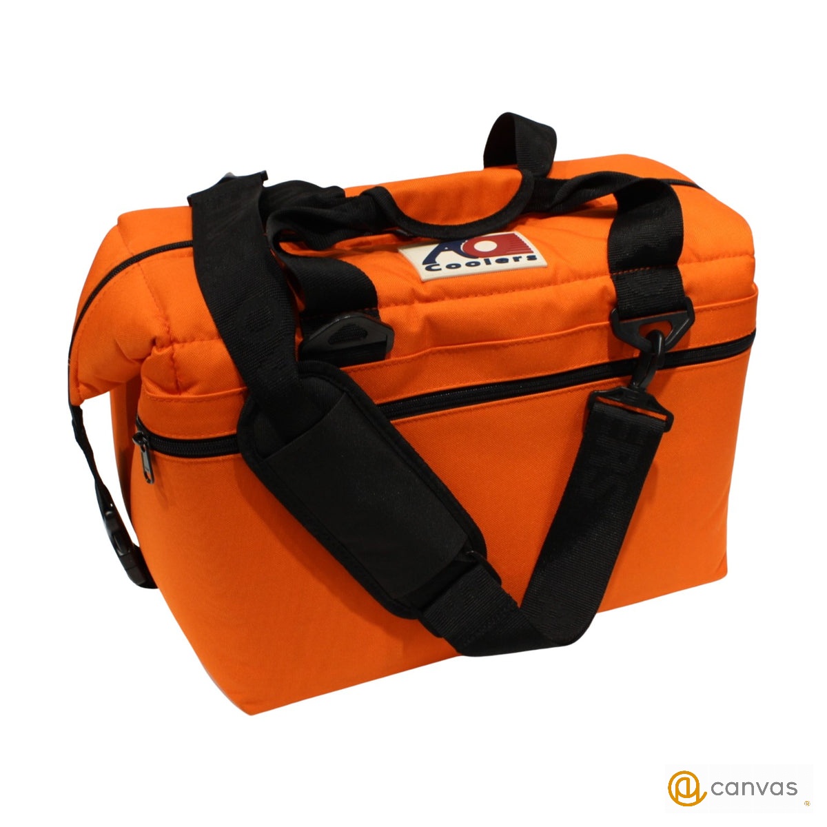 エーオークーラー クーラーバッグ 24パックキャンバス  B：ダメージ小  オレンジ クーラーボックス