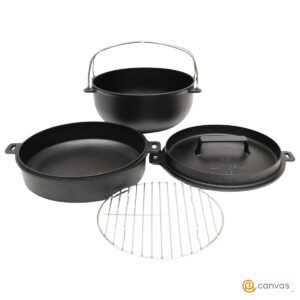 スノーピーク 和鉄ダッチオーブン26＆インナーネット26セット CS-520/CS-521 A：美品  調理器具(クッキング用品)