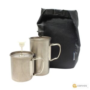 スノーピーク チタンカフェラテセット 3カップ CS-110 B：ダメージ小  調理器具(クッキング用品) 廃番品